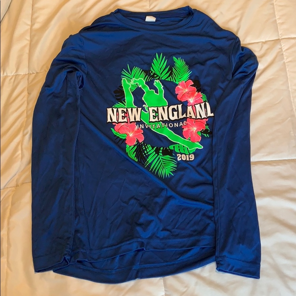 Dark blue gymnastics invitational tee shirt